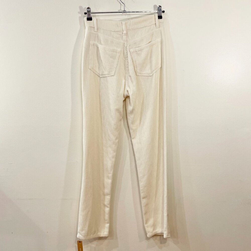 Last Chance! New Ref Cynthia Button Fly Corduroy Straight Leg Pants Cream 25 - Picture 5 of 8